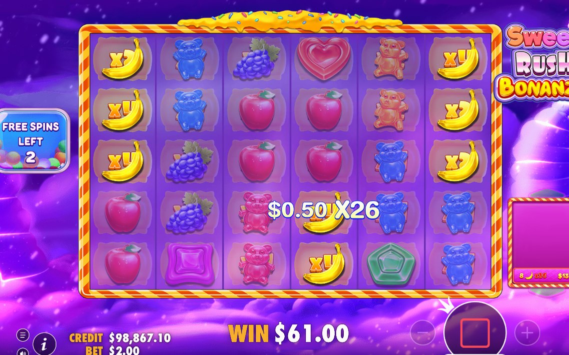 Free Spins screen with SCATTER symbols on the reels