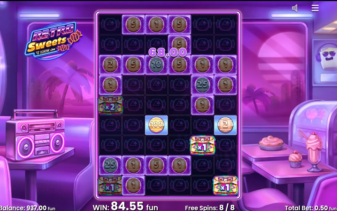 Free Spins round on the 6x9 grid