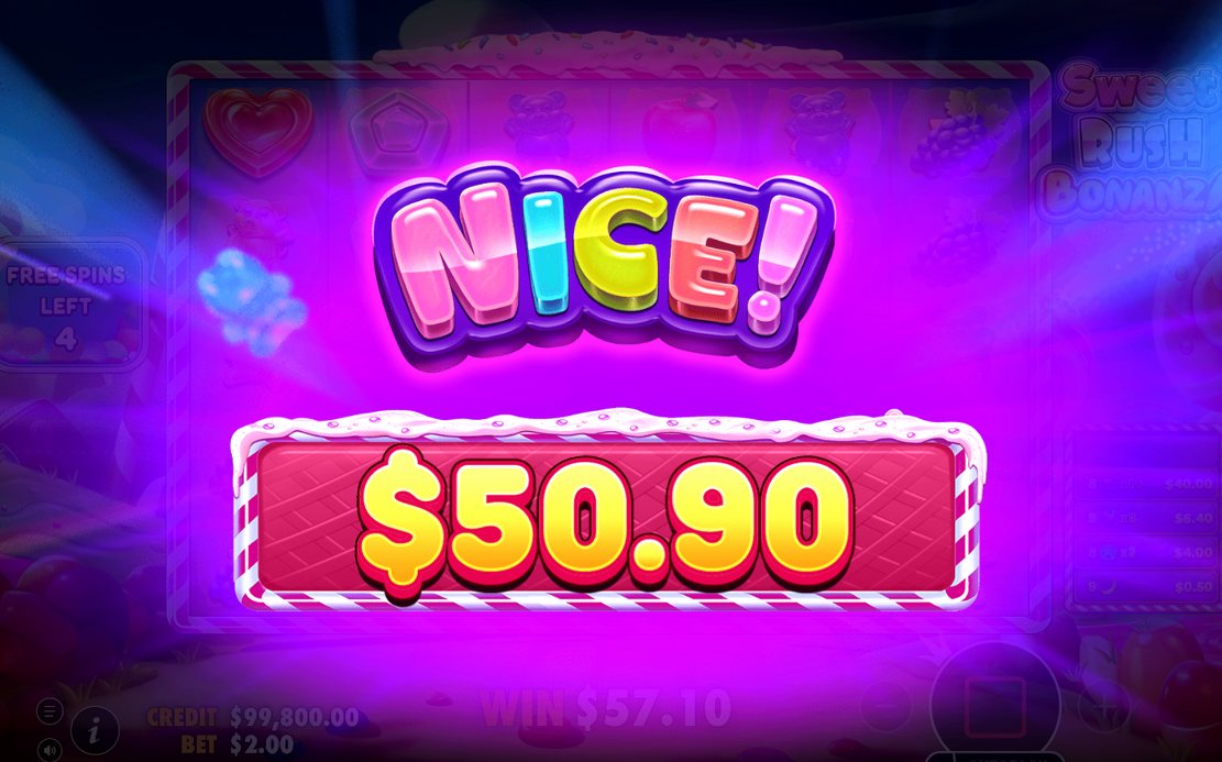 Win screen after a Tumble sequence ends